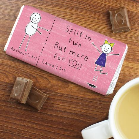 Personalised Purple Ronnie Her Half 100g Milk Chocolate Bar Extra Image 2